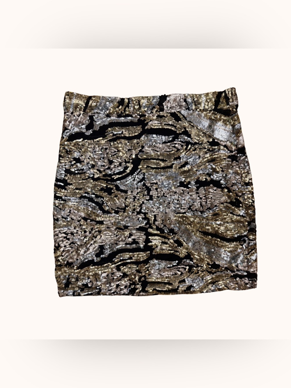 WYLDR Black Mini Skirt with Gold & Silver Sequins